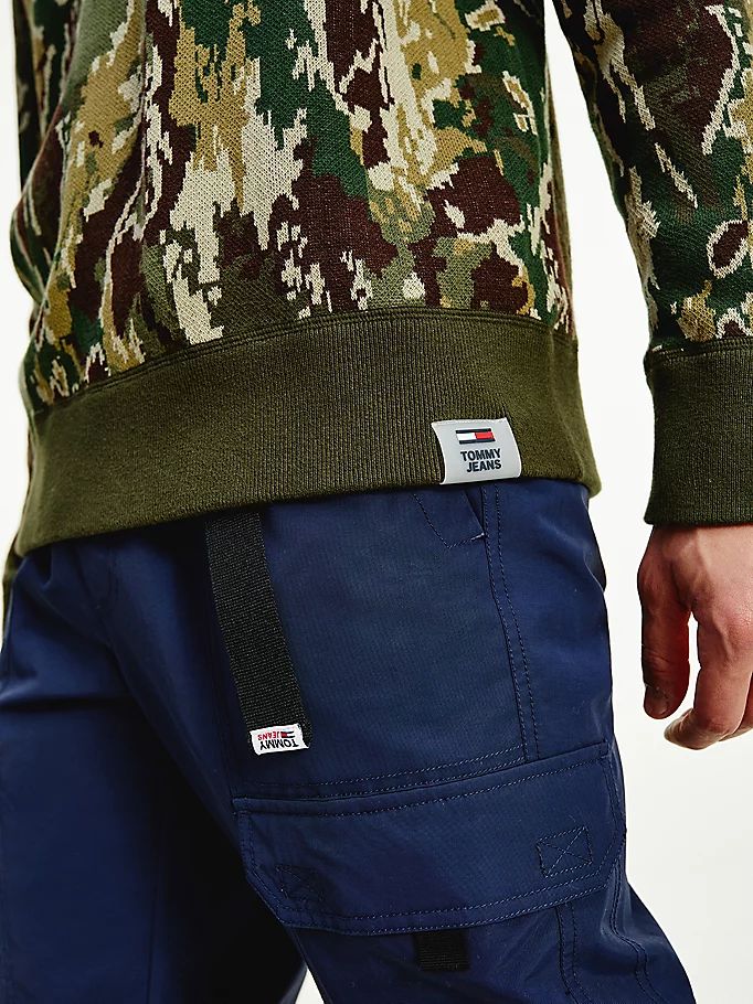 Tommy Hilfiger Camo Print Relaxed Fit Gensere Herre Grønn | DLKGQI-821