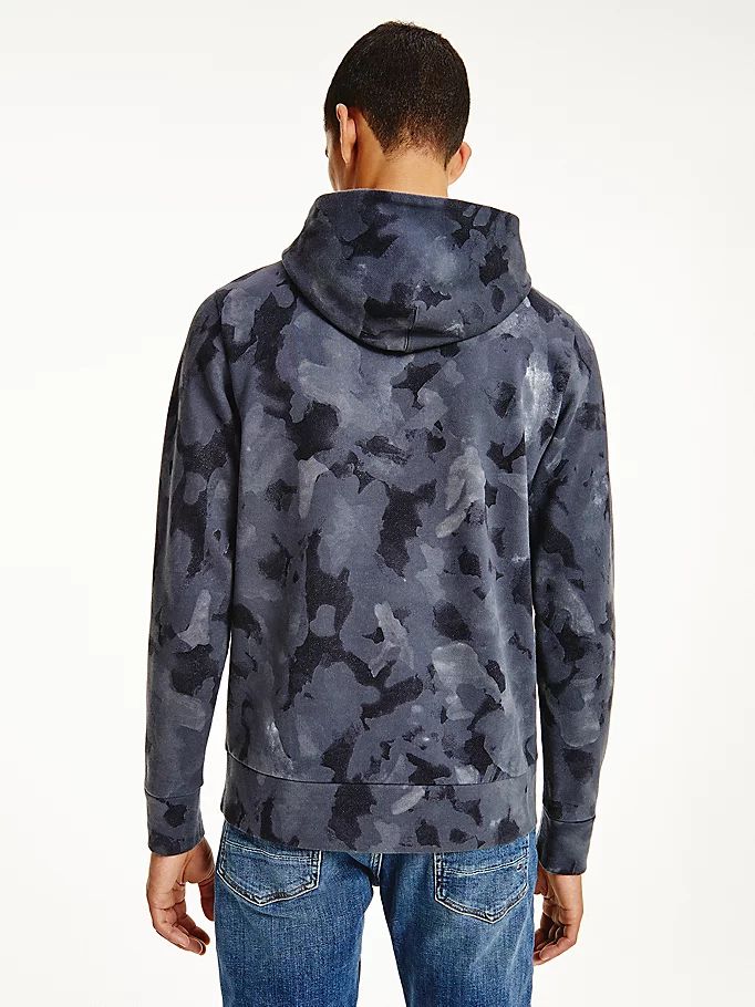 Tommy Hilfiger Camouflage Henley Neck Hettegensere Herre Svarte | BTJEYV-072