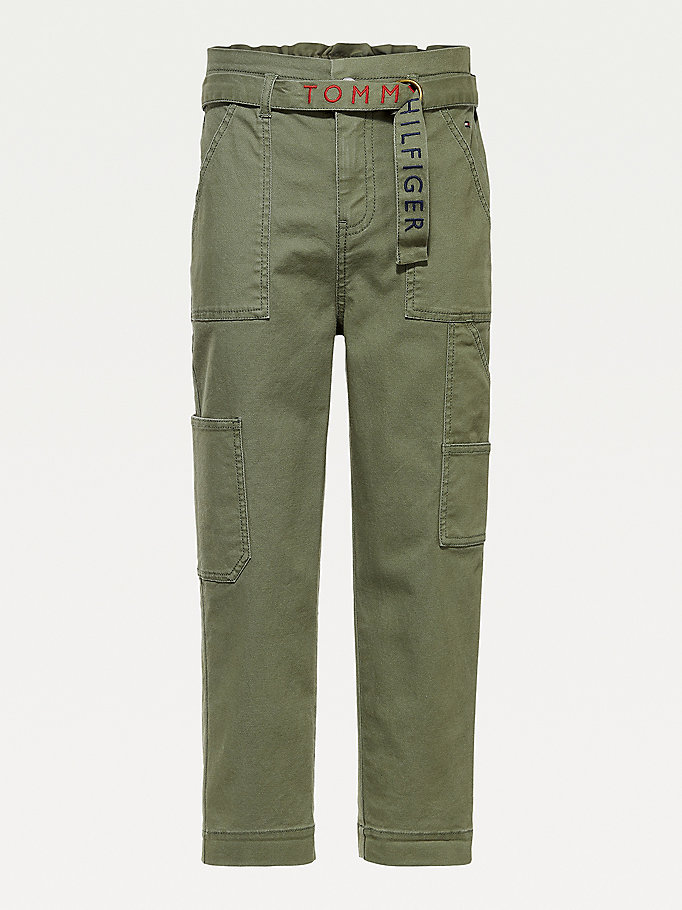 Tommy Hilfiger Cargo Bukse Jente Grønn | DFMHOE-712