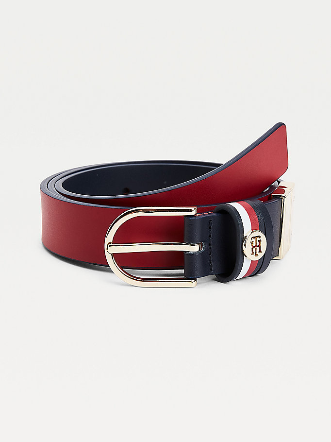 Tommy Hilfiger Classics Reversible Lær Belte Dame Blå | KZXDSF-568