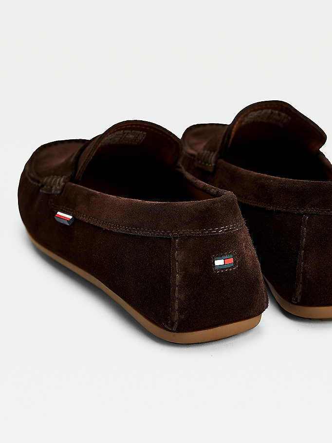 Tommy Hilfiger Classics Semsket Skinn Slip-On Mokkasiner Herre Brune | NXCWJY-043