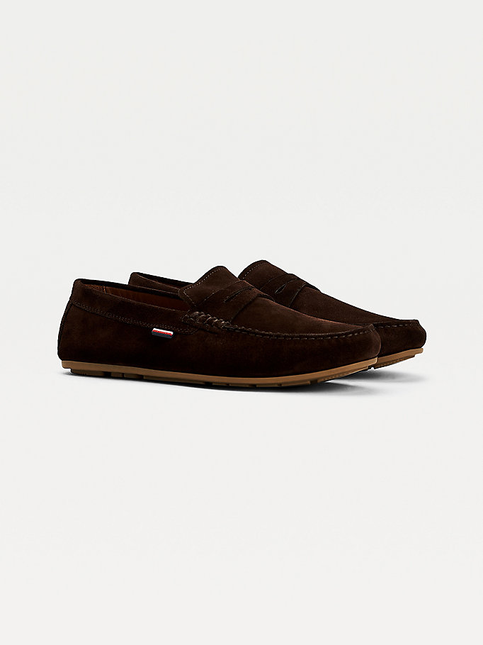 Tommy Hilfiger Classics Semsket Skinn Slip-On Mokkasiner Herre Brune | NXCWJY-043