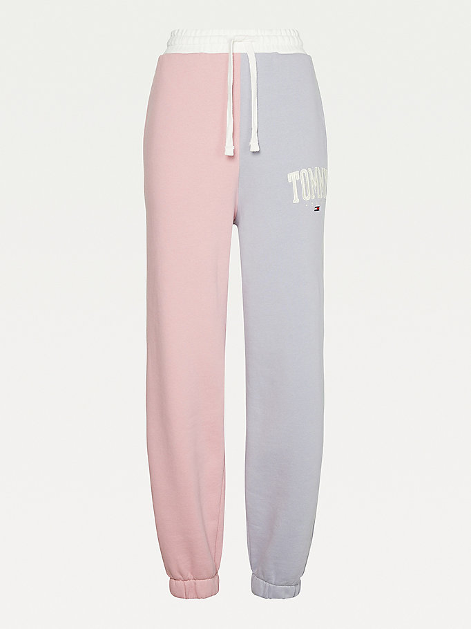 Tommy Hilfiger College Colour-Blocked Joggers Dame Lilla | ADPFQG-327