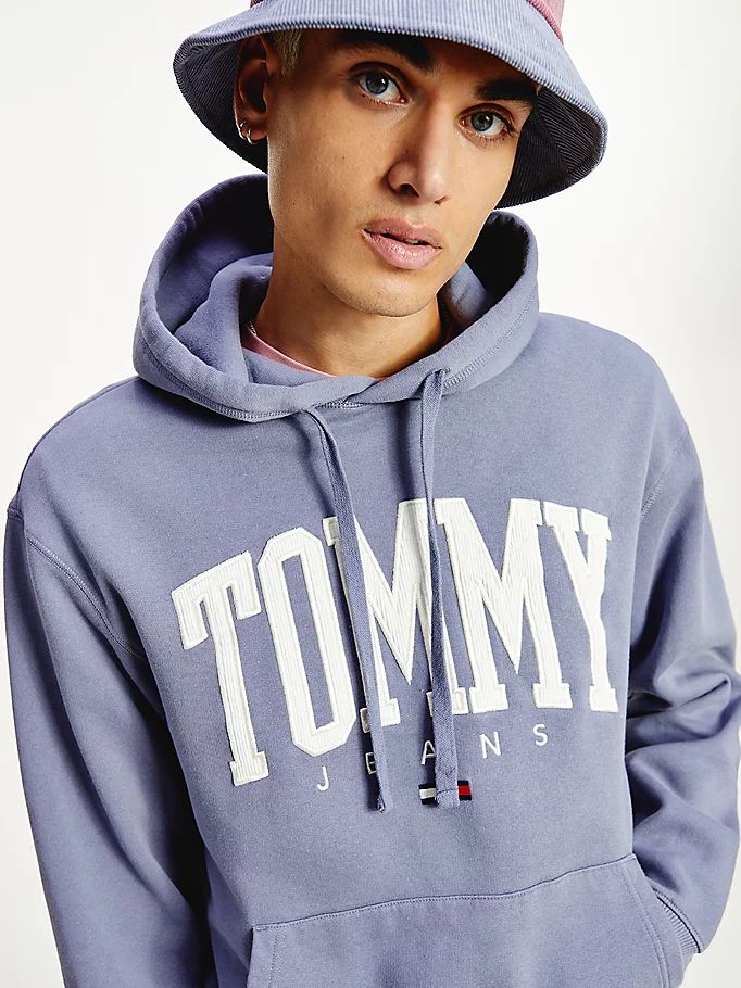 Tommy Hilfiger College Logo Hettegensere Herre Lilla | FDROKJ-619