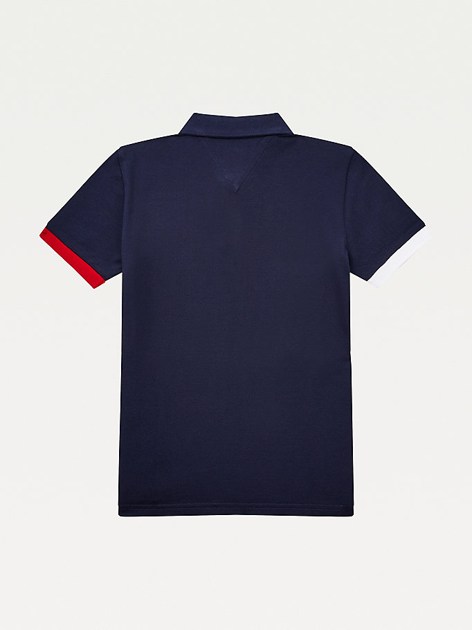 Tommy Hilfiger Colour-Blocked Archive Polo T Skjorte Gutt Blå | MKLVZD-028