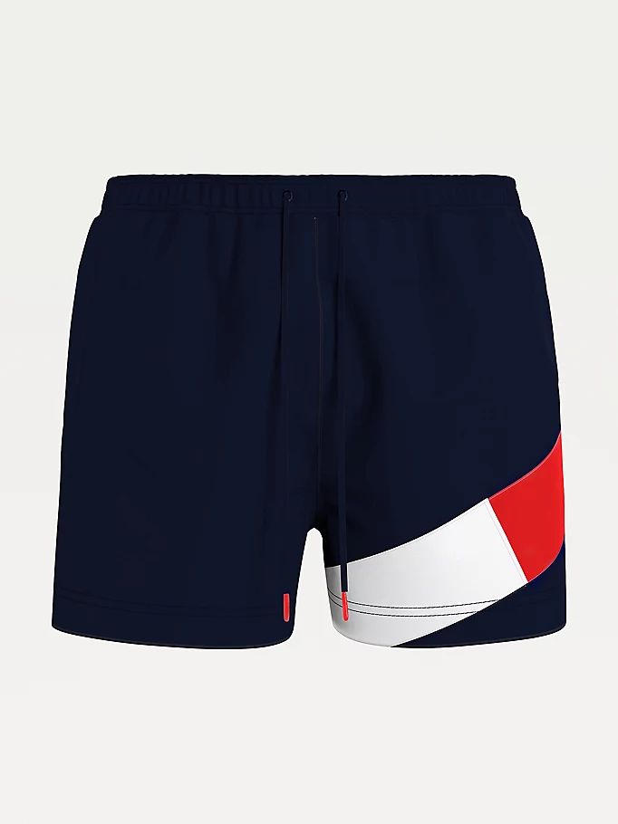 Tommy Hilfiger Colour-Blocked Slim Fit Mid Length Badetøy Herre Blå | OFSMZG-374