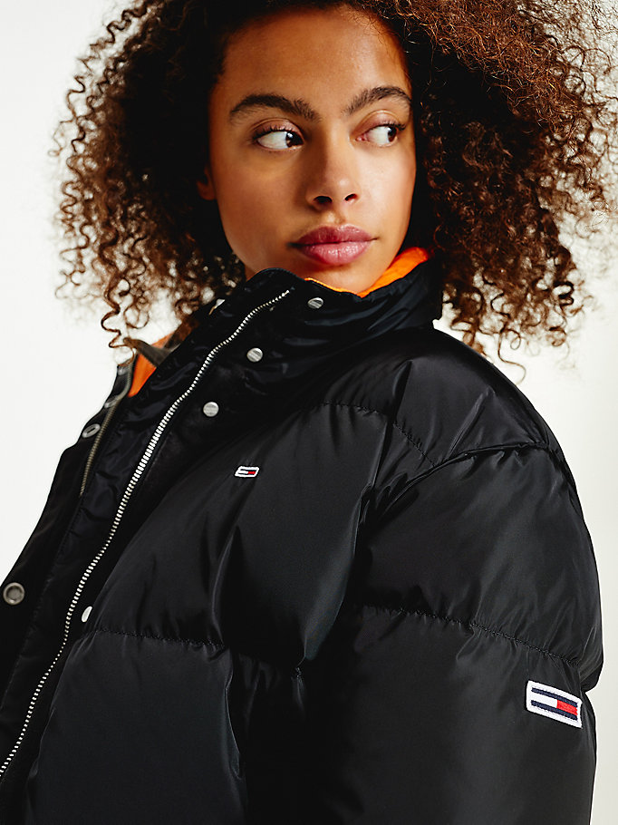 Tommy Hilfiger Colour Pop Down Puffer Frakker Dame Svarte | OQKYPF-341