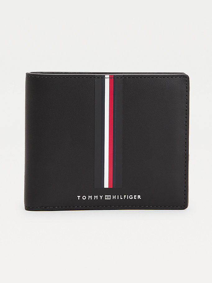 Tommy Hilfiger Commuter Card And Coin Lær Lommebok Herre Svarte | TMPVBI-598