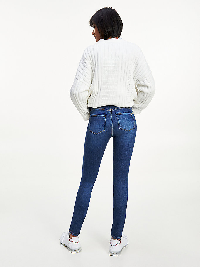 Tommy Hilfiger Como High Rise Skinny Jeans Dame Blå | JBTQZN-749