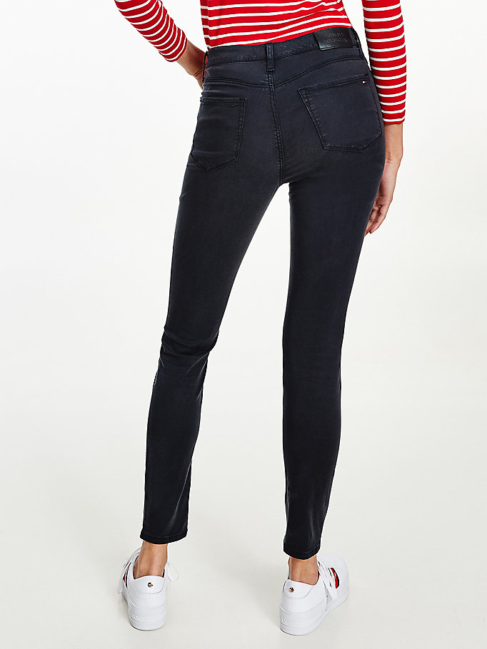 Tommy Hilfiger Como Mid Rise Jeans Dame Svarte | NXKPYC-658