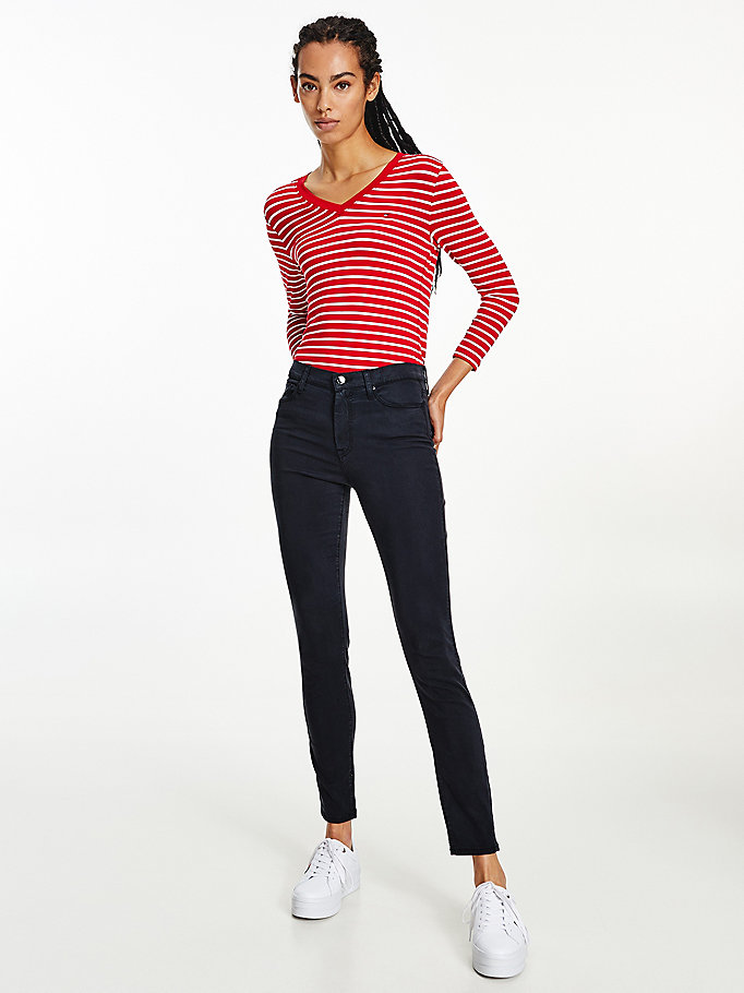 Tommy Hilfiger Como Mid Rise Jeans Dame Svarte | NXKPYC-658