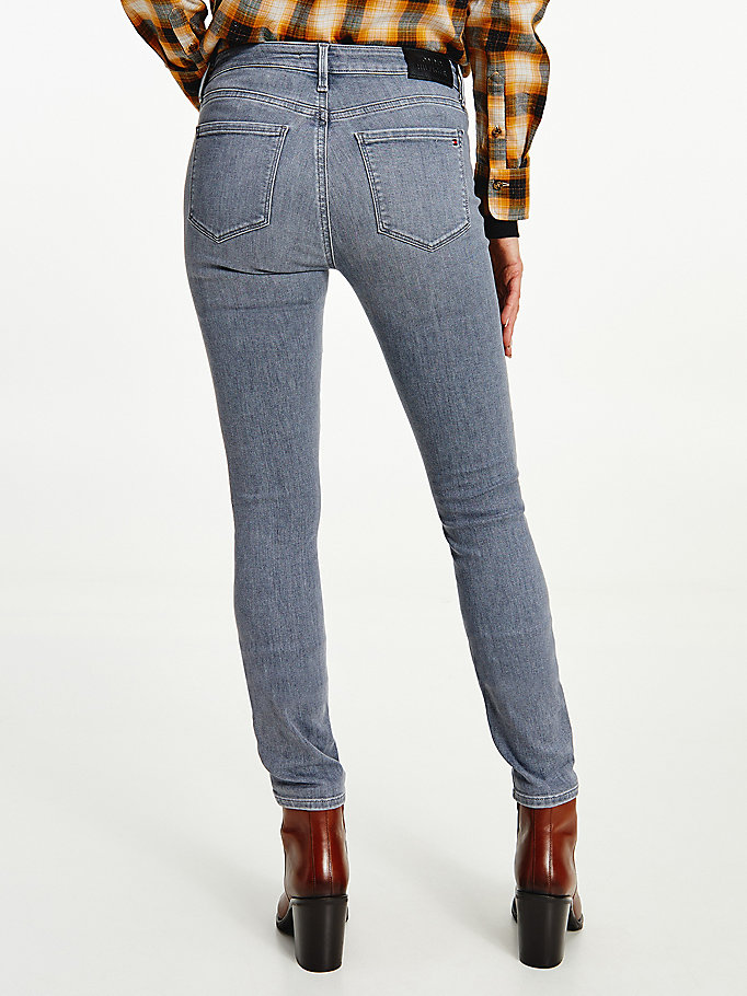 Tommy Hilfiger Como Mid Rise Skinny Jeans Dame Blå | AUBFJP-271