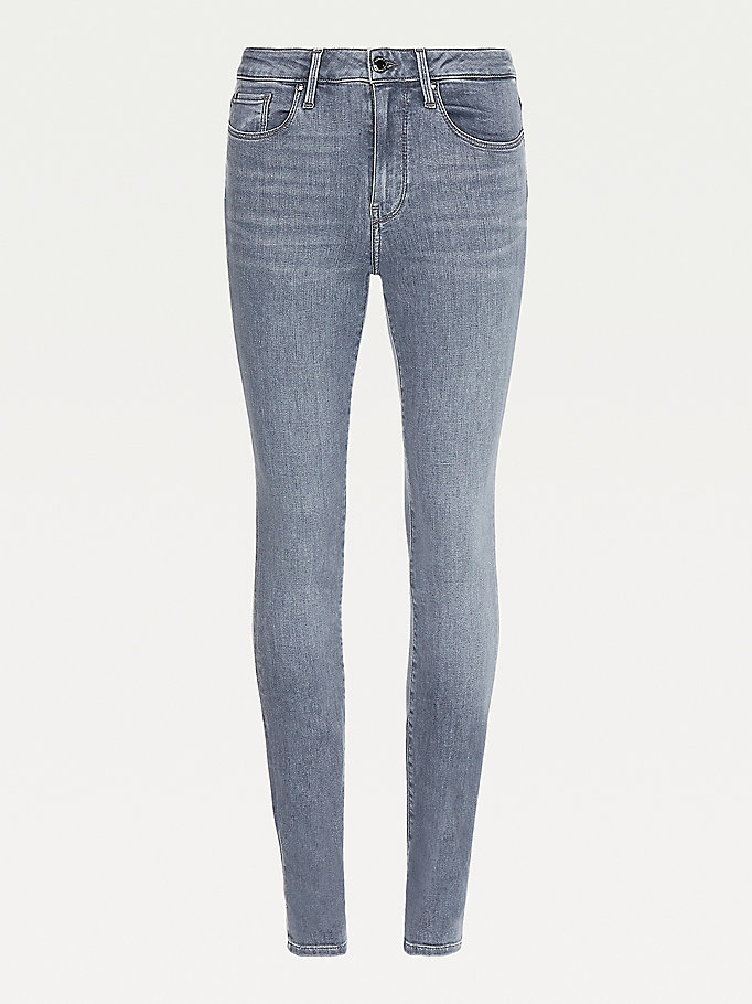 Tommy Hilfiger Como Mid Rise Skinny Jeans Dame Blå | AUBFJP-271