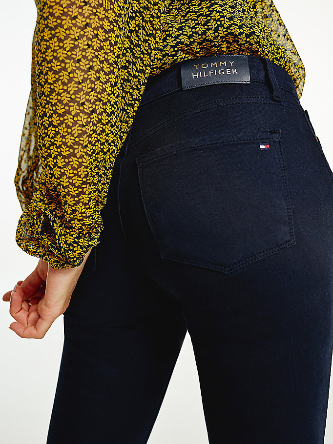 Tommy Hilfiger Como Mid Rise Skinny Jeans Dame Blå | BNKEPU-079