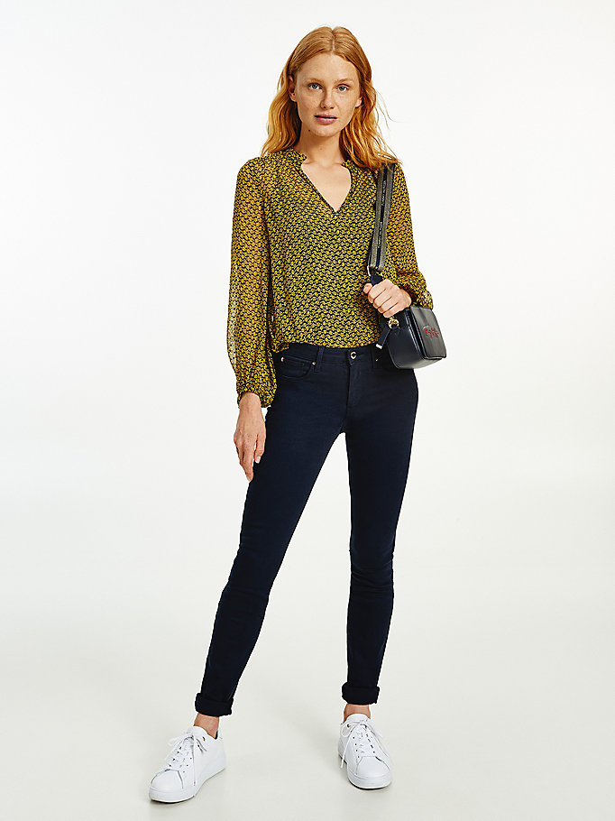 Tommy Hilfiger Como Mid Rise Skinny Jeans Dame Blå | BNKEPU-079