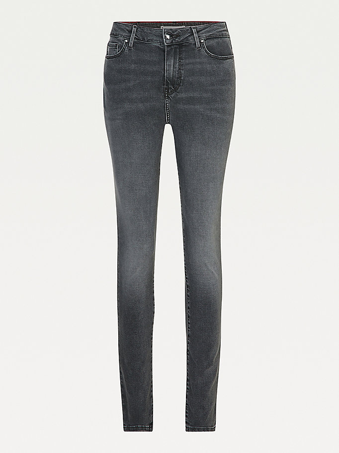 Tommy Hilfiger Como Mid Rise Skinny Jeans Dame Blå | KCTFRP-451