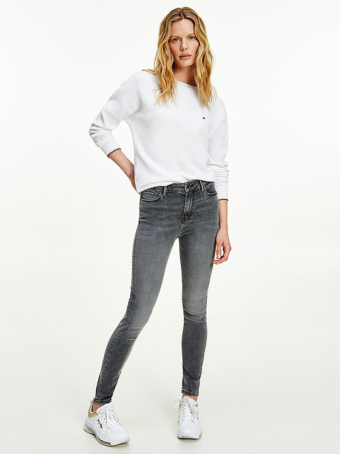 Tommy Hilfiger Como Mid Rise Skinny Jeans Dame Blå | KCTFRP-451