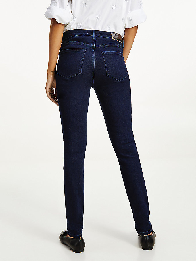 Tommy Hilfiger Como Mid Rise Skinny Jeans Dame Blå | RGMPXF-348