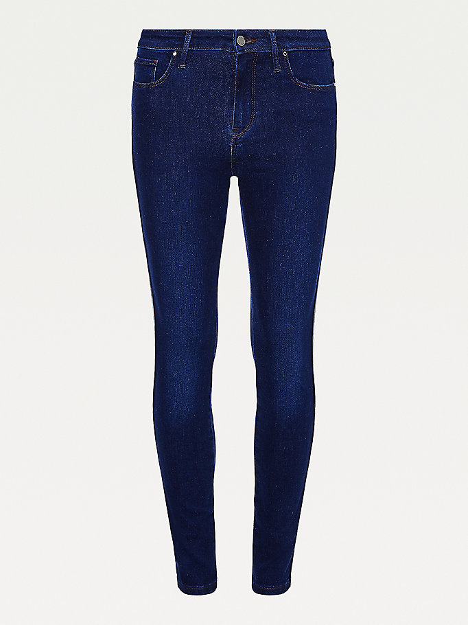 Tommy Hilfiger Como Mid Rise Skinny Jeans Dame Blå | WIOTLZ-805