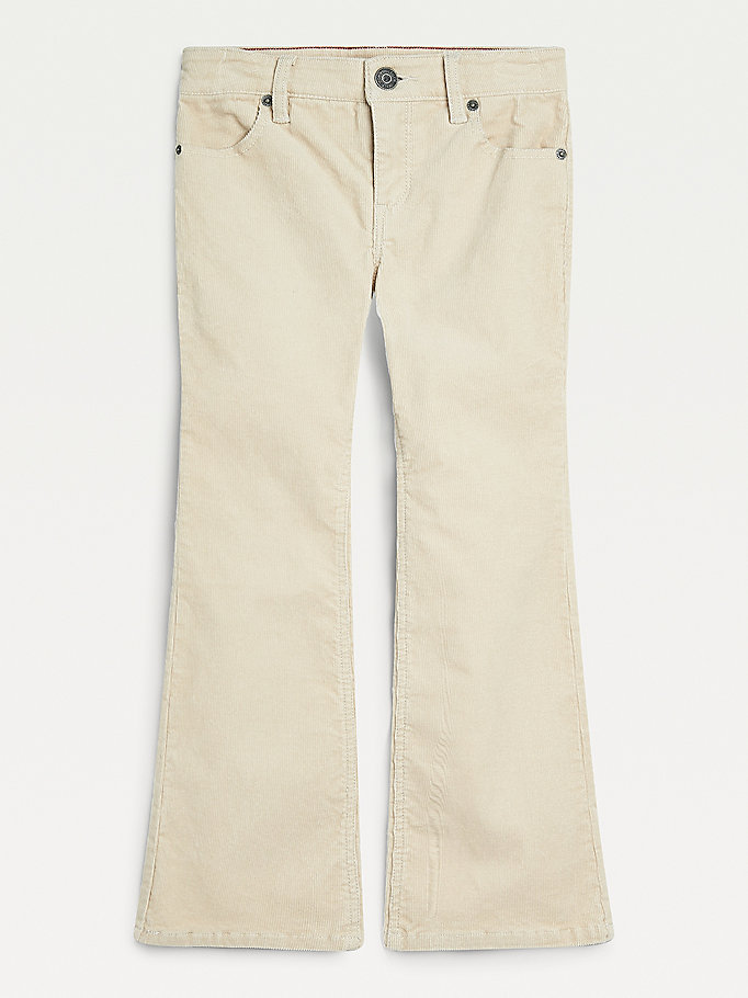 Tommy Hilfiger Corduroy Flare Leg Bukse Jente Beige | UISNEY-087