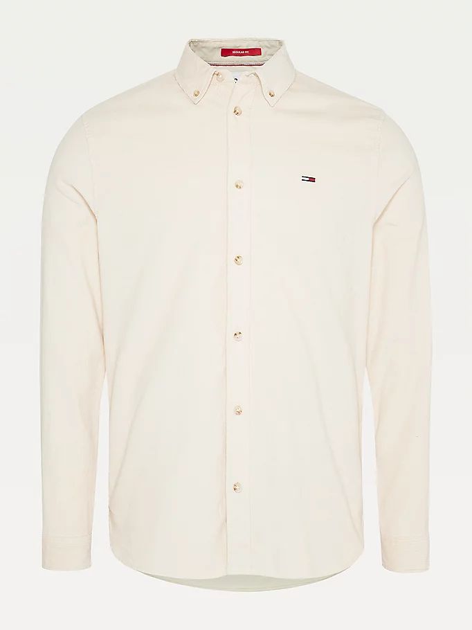 Tommy Hilfiger Corduroy Vanlige Skjorte Herre Beige | QNKDCZ-549