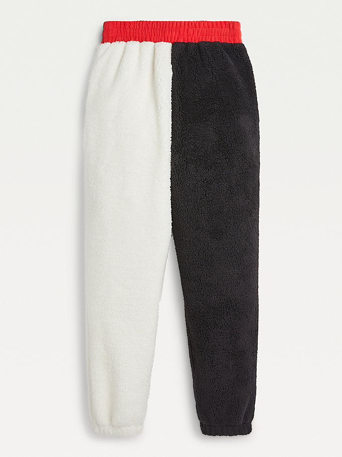 Tommy Hilfiger Cozy Badge Colour-Blocked Fleece Joggers Dame Rød | PLGCNT-130