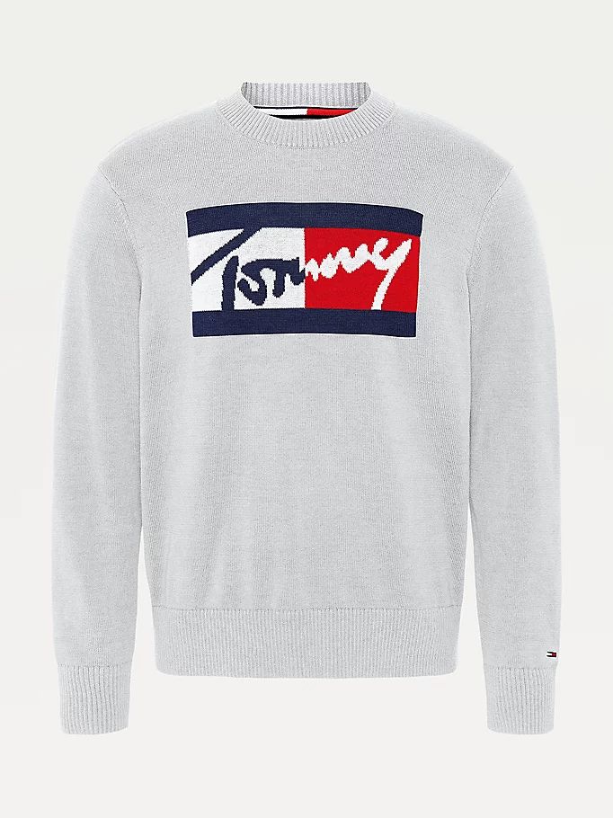 Tommy Hilfiger Crew Neck Relaxed Fit Gensere Herre Grå | RCSDVH-647