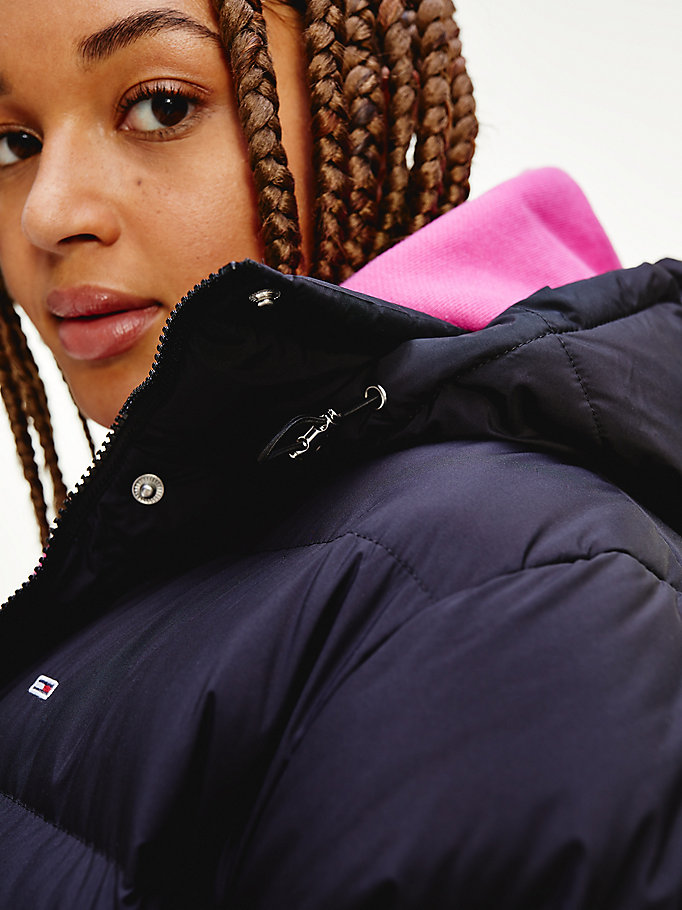 Tommy Hilfiger Curve Essential Long Puffer Frakker Dame Svarte | TIJGPV-385