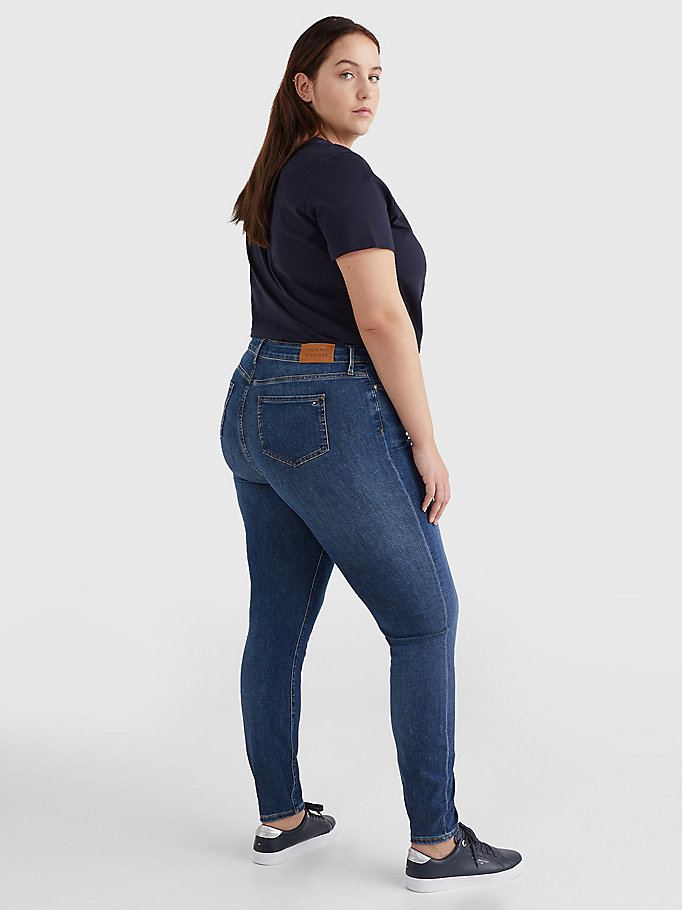 Tommy Hilfiger Curve Harlem High Rise Skinny Jeans Dame Blå | KUPQTY-985