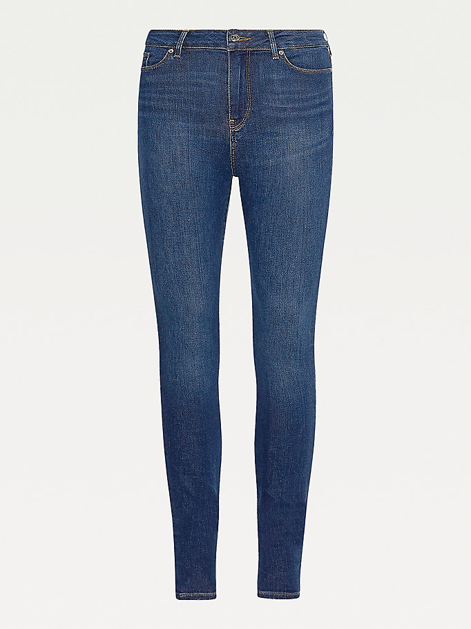 Tommy Hilfiger Curve Harlem High Rise Skinny Jeans Dame Blå | KUPQTY-985