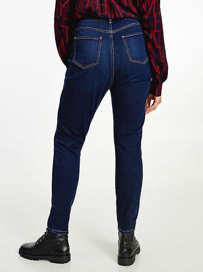 Tommy Hilfiger Curve Harlem High Rise Skinny Jeans Dame Blå | ORNETZ-597