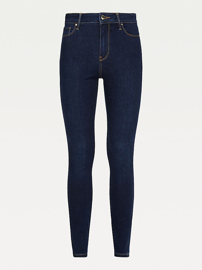 Tommy Hilfiger Curve Harlem High Rise Skinny Jeans Dame Blå | ORNETZ-597