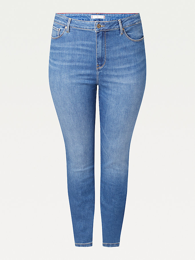 Tommy Hilfiger Curve Harlem High Rise Skinny Jeans Dame Blå | WJOYIC-912