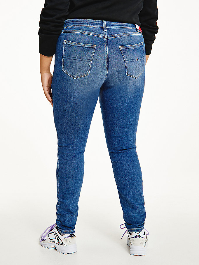 Tommy Hilfiger Curve Melany Ultra High Rise Super Skinny Jeans Dame Blå | GTRCOD-705