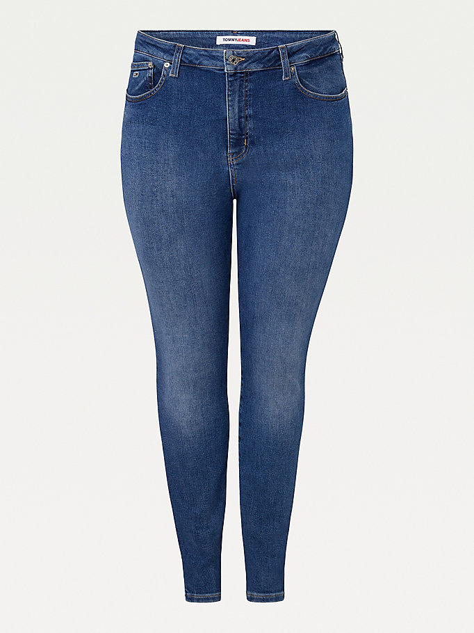 Tommy Hilfiger Curve Melany Ultra High Rise Super Skinny Jeans Dame Blå | GTRCOD-705