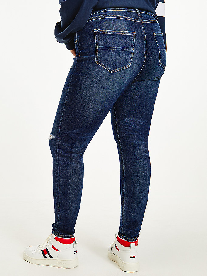 Tommy Hilfiger Curve Melany Ultra High Rise Skinny Jeans Dame Blå | OQTSPN-283