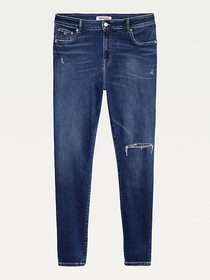 Tommy Hilfiger Curve Melany Ultra High Rise Skinny Jeans Dame Blå | OQTSPN-283