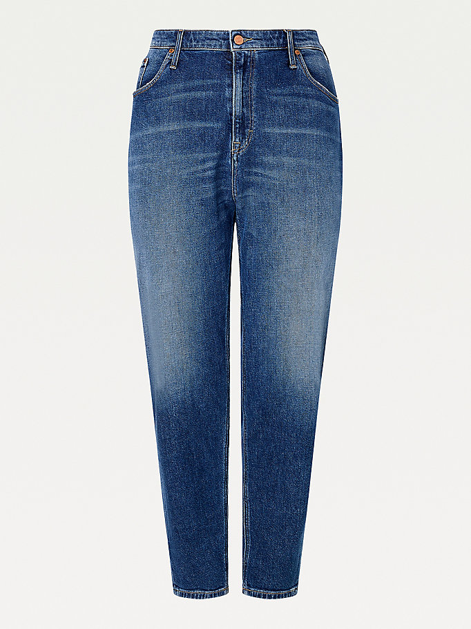 Tommy Hilfiger Curve Mom Ultra High Rise Jeans Dame Blå | CRWEBQ-576