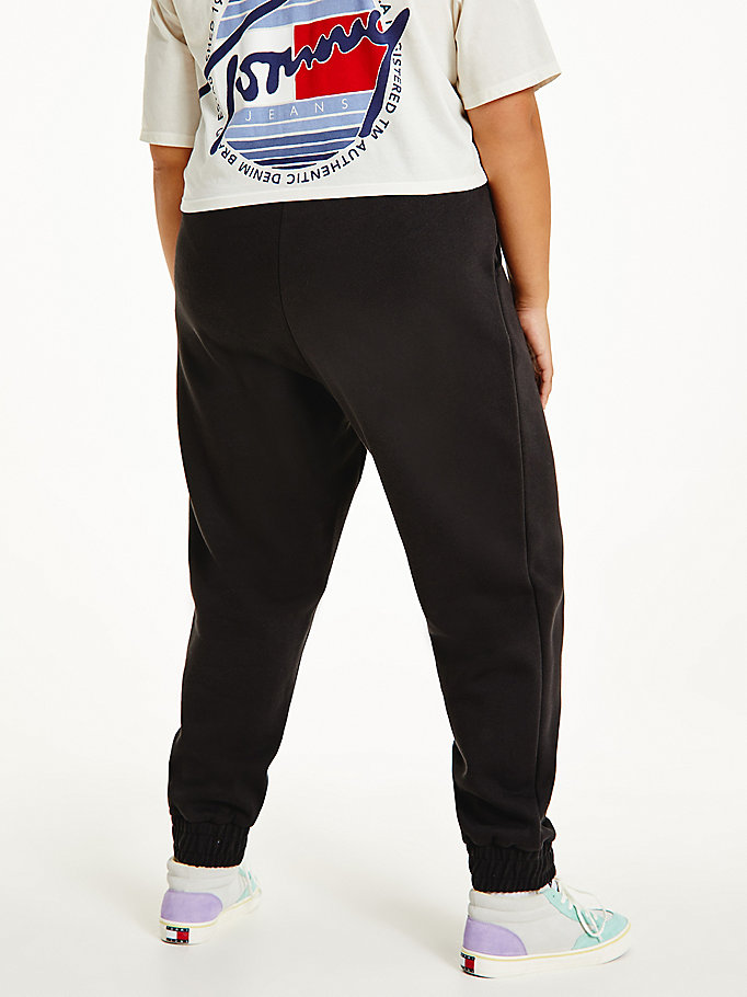 Tommy Hilfiger Curve Signature Logo Bomull Blend Joggers Dame Svarte | UOJXWY-085