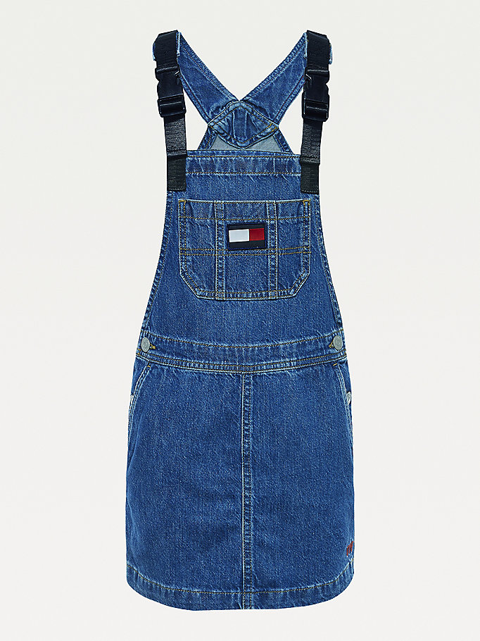 Tommy Hilfiger Denim Dungaree Kjoler Jente Blå | CAENZO-183