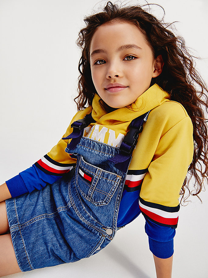 Tommy Hilfiger Denim Dungaree Kjoler Jente Blå | CAENZO-183