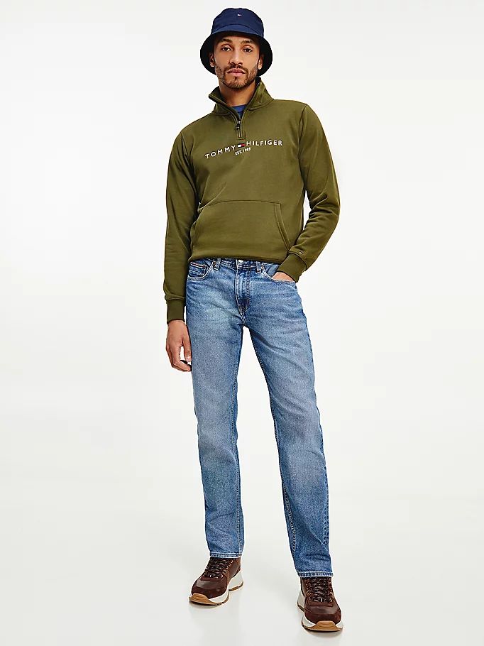 Tommy Hilfiger Denton Faded Leg Straight Jeans Herre Blå | HPNAKW-532