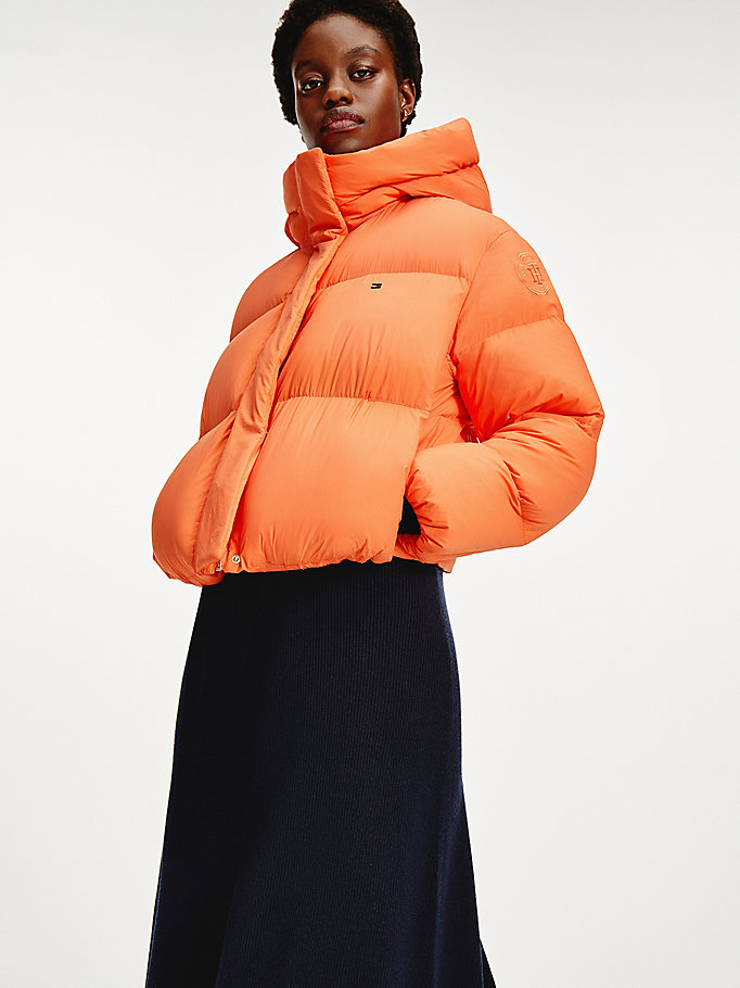 Tommy Hilfiger Down Puffer Frakker Dame Oransje | IRMULY-581