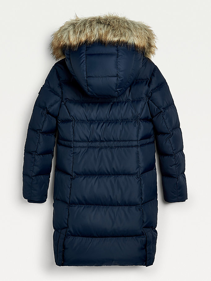 Tommy Hilfiger Down Puffer Frakker Jente Blå | WJKUZL-513