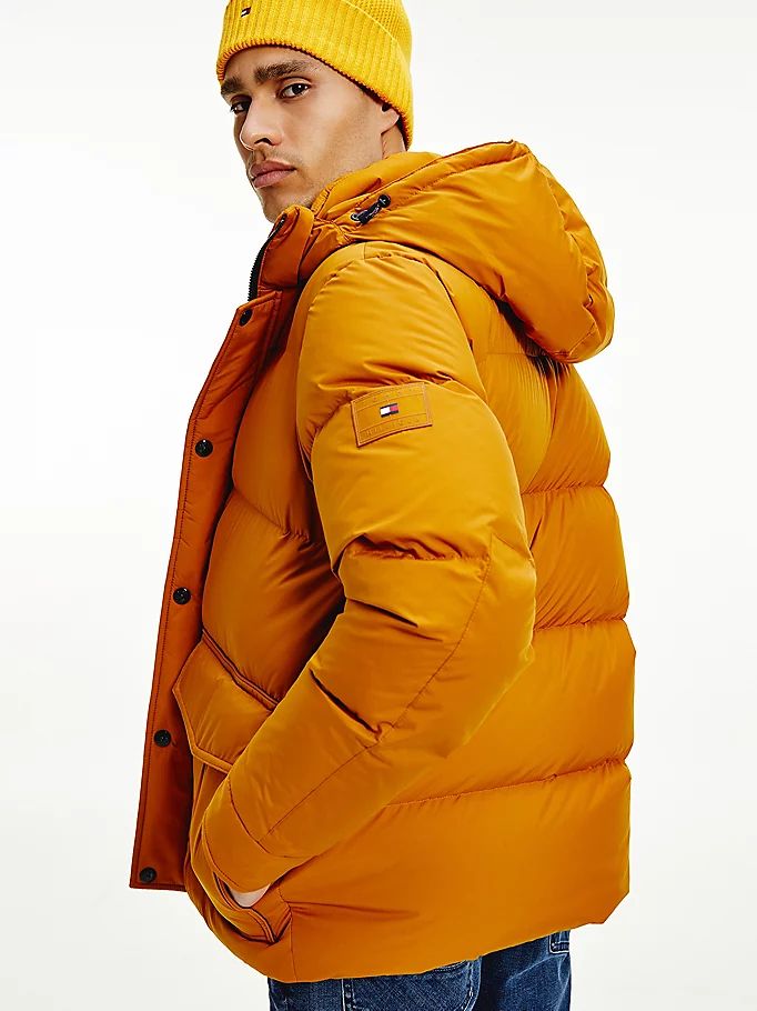 Tommy Hilfiger Down Puffer Jakke Herre Gull | QHZYXC-935