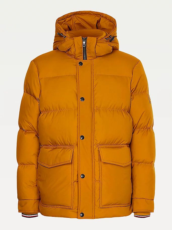 Tommy Hilfiger Down Puffer Jakke Herre Gull | QHZYXC-935