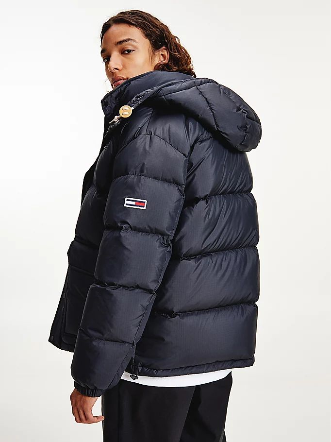 Tommy Hilfiger Down Puffer Jakke Herre Svarte | BCFUNP-536