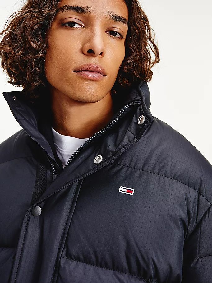 Tommy Hilfiger Down Puffer Jakke Herre Svarte | BCFUNP-536