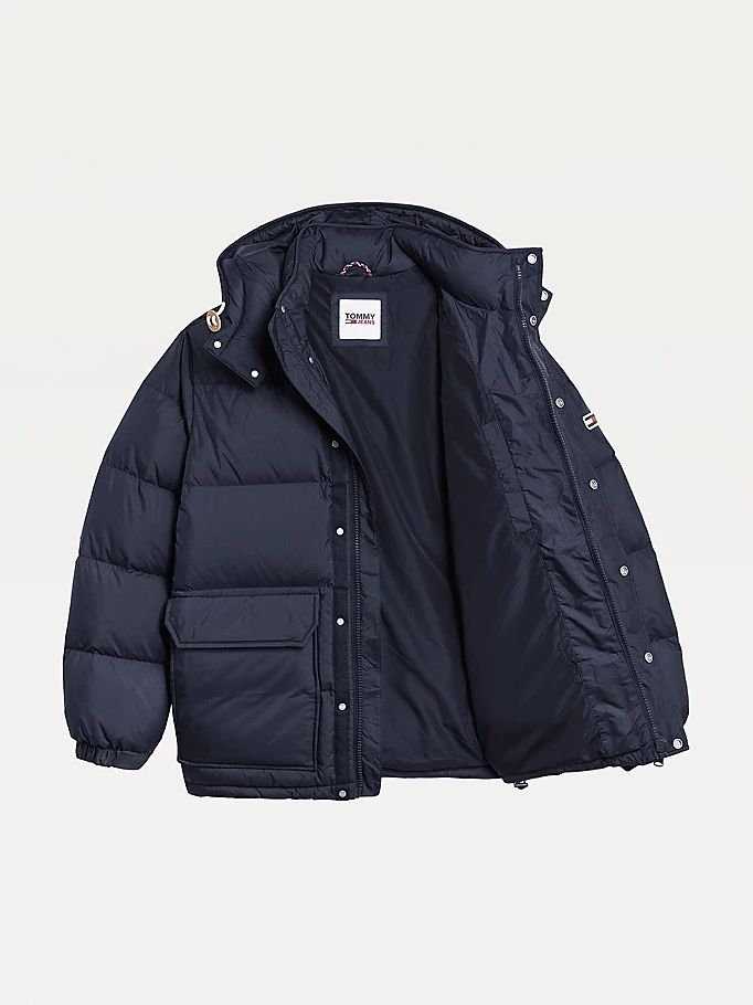 Tommy Hilfiger Down Puffer Jakke Herre Svarte | BCFUNP-536