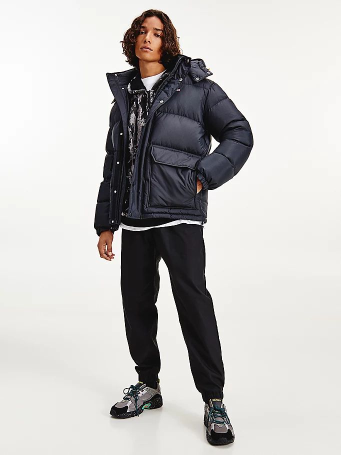 Tommy Hilfiger Down Puffer Jakke Herre Svarte | BCFUNP-536